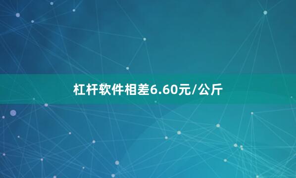 杠杆软件相差6.60元/公斤
